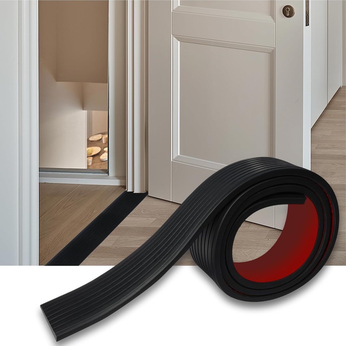 Zelfklevende Drempelstrip voor Binnendeuren en Garages – Antislip Overgangsprofiel