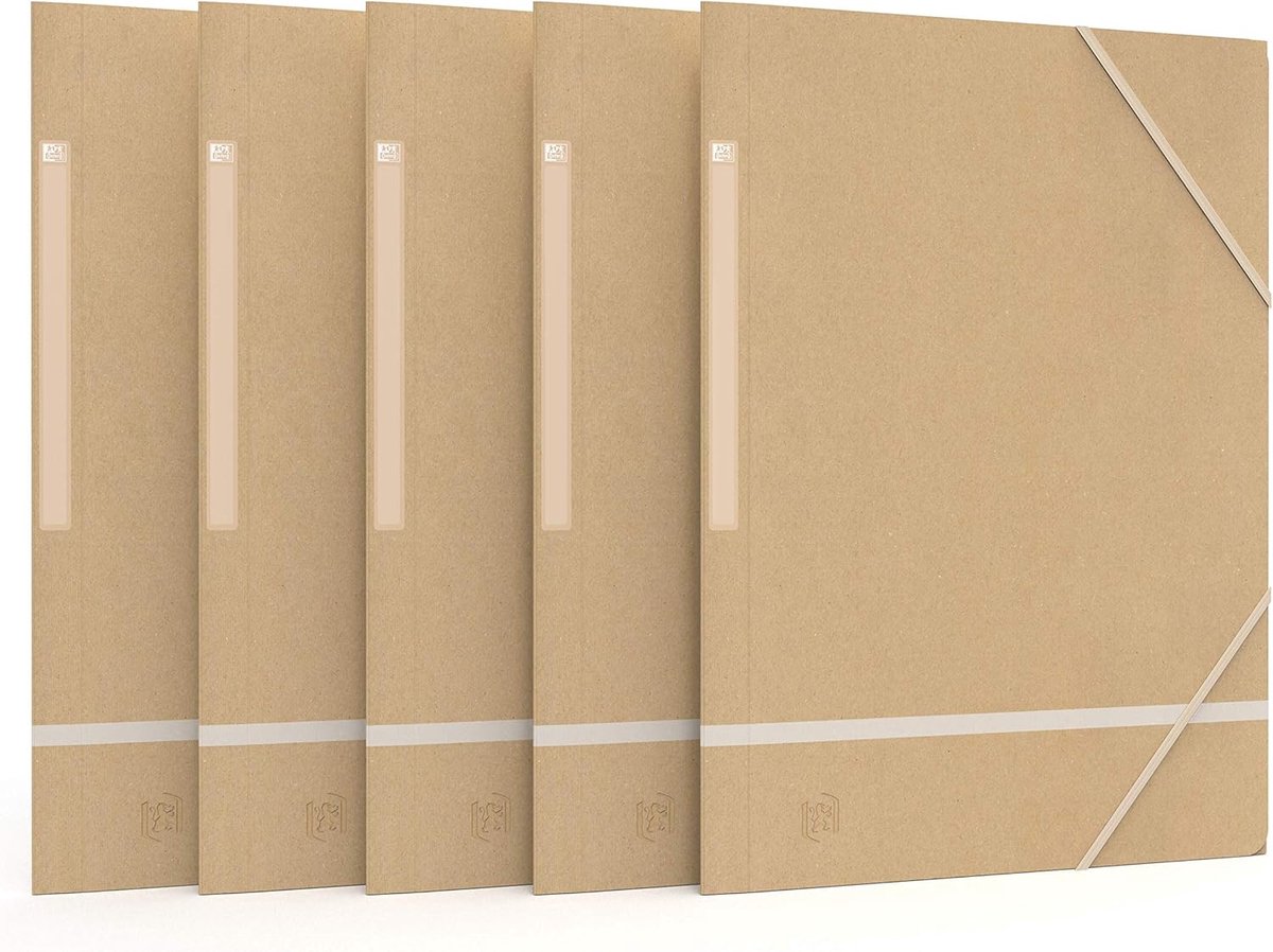 Set van 20 Elastieken Mappen met 3 Kleppen voor A4 Documenten, Kraftpapier