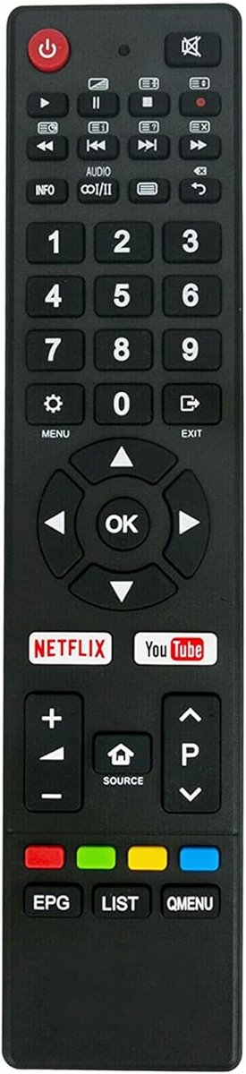 Universele Vervangende Afstandsbediening Geschikt voor Diverse Televisiemodellen