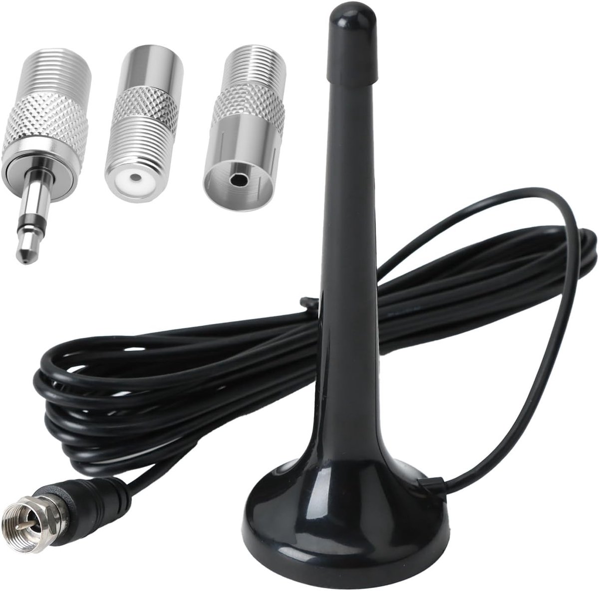 Magnetische DAB+ FM Radioantenne met Uitschuifbare Telescoop en 3m Kabel