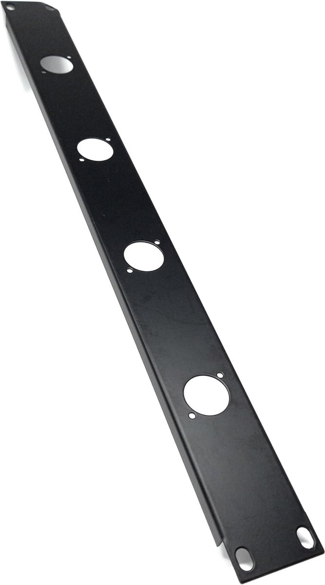 1U 19 inch Rack Montage Paneel voor XLR en Speakon Connectoren - 4 Poorten Patchpaneel