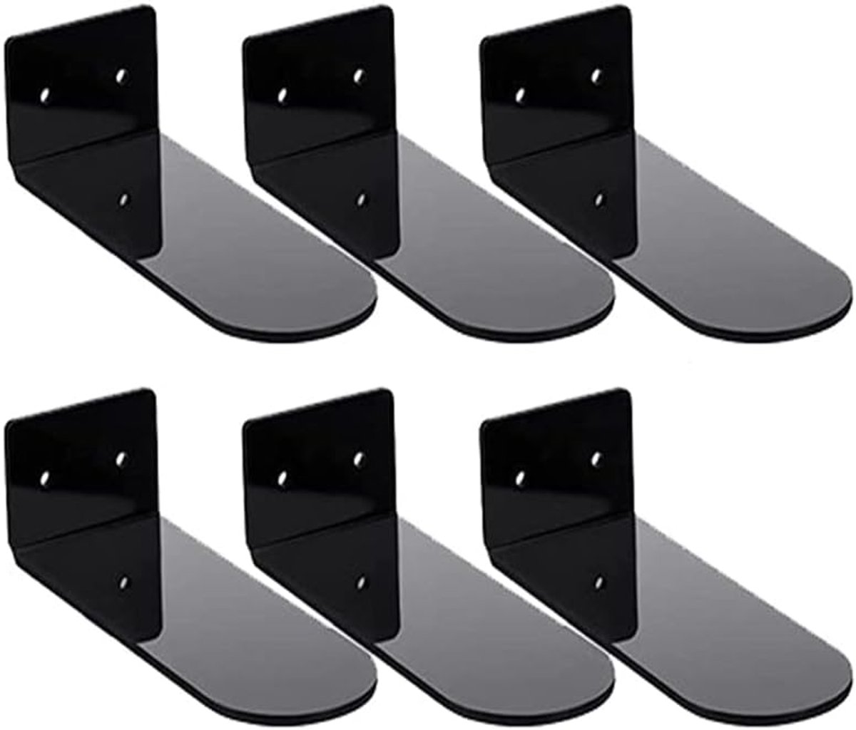 6x Transparante Drijvende Schoenplanken voor Wandmontage - Acryl Sneaker Display