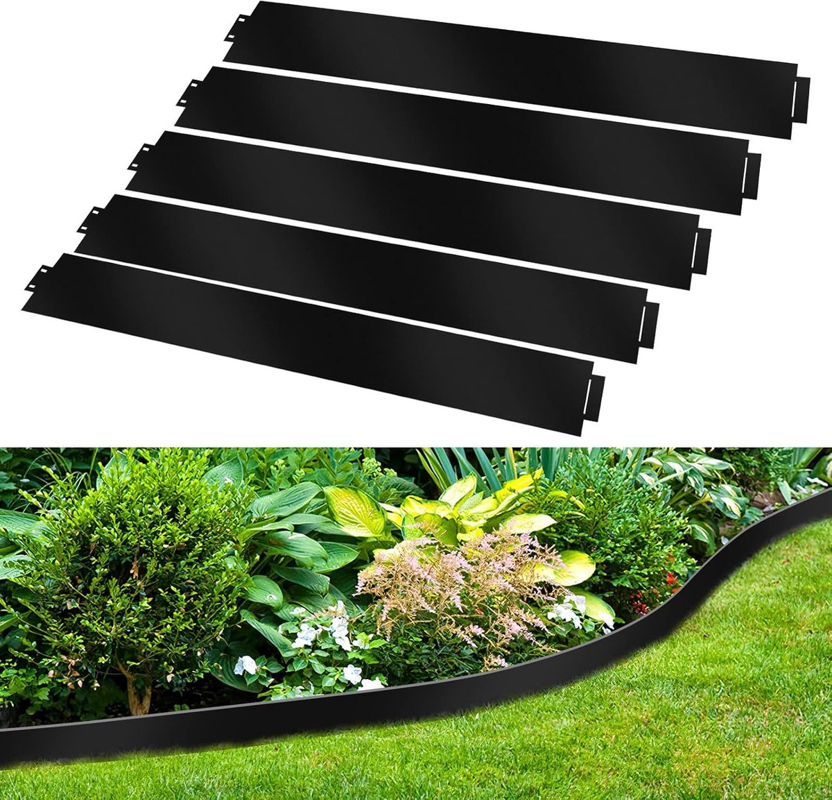 Metalen Gazonrand 25 Meter - Gegalvaniseerd & Flexibel voor Tuin en Borders