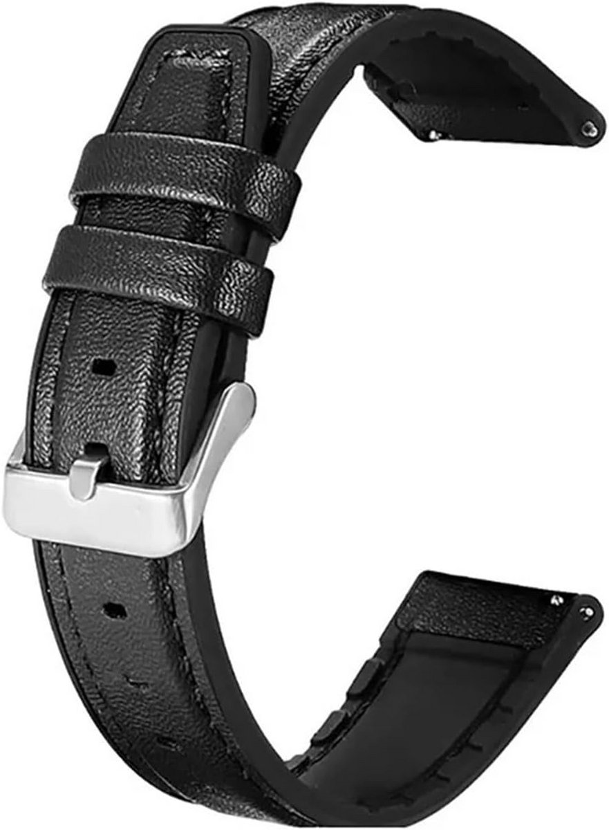 Verstelbare 22mm Horlogeband Siliconen Leer voor Diverse Smartwatches
