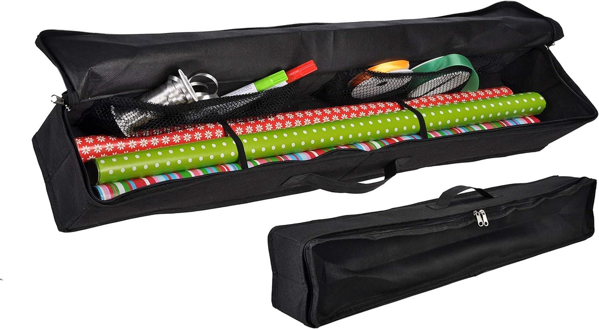 Organizer Opbergtas voor Cadeaupapier en Inpakaccessoires - 76x13x8 cm