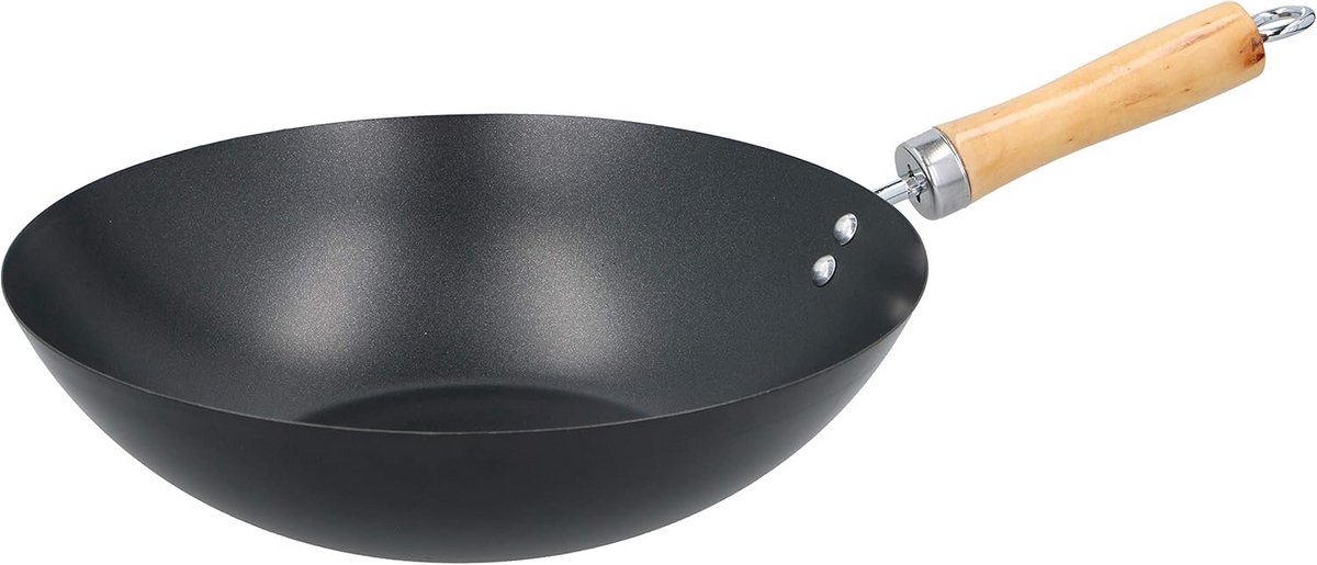 Wok Pan - Roerbakpan - Snel Koken - Duurzame Anti-aanbaklaag - 30cm Diameter