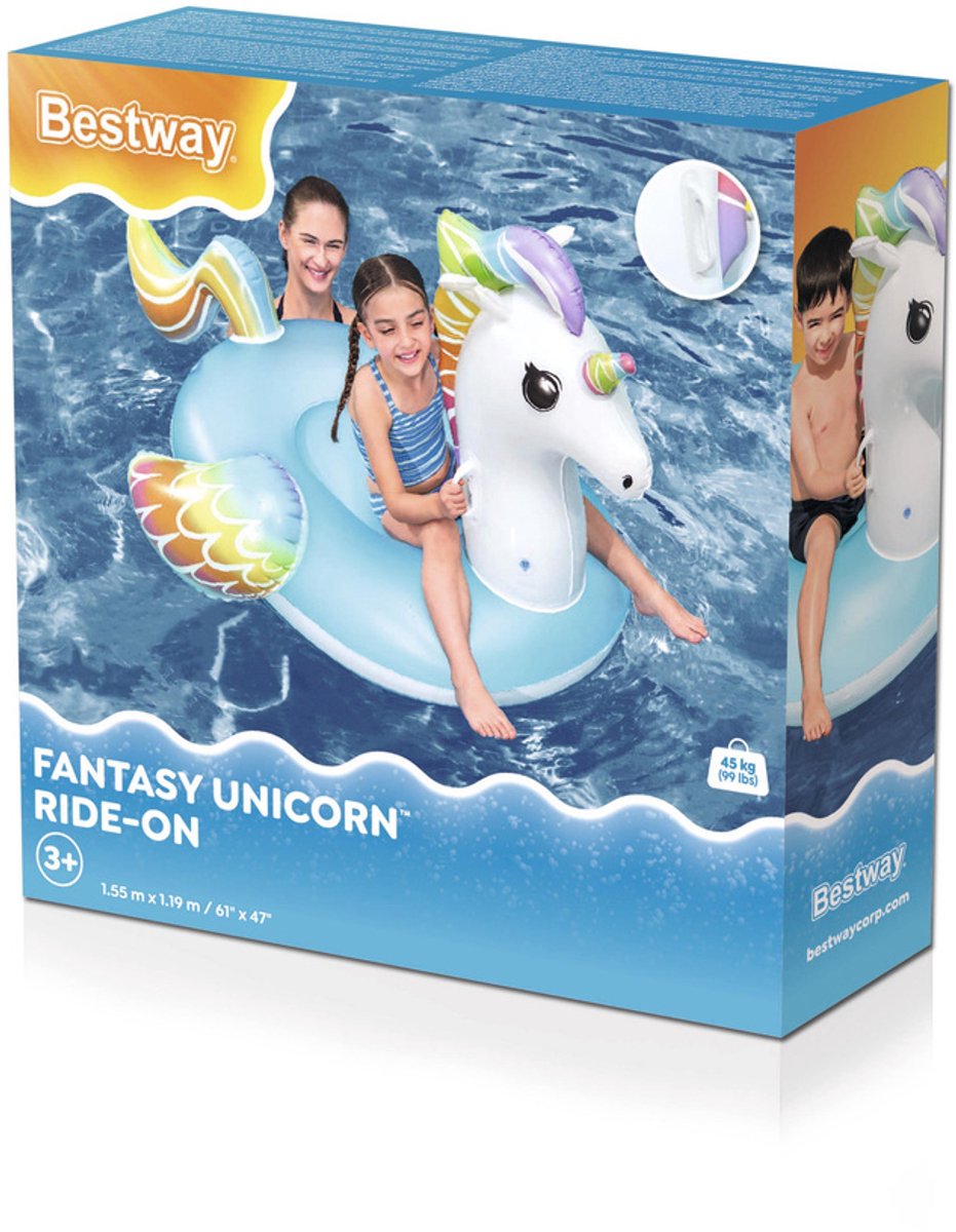 Bestway – Opblaasbare Eenhoorn Zwemring XL – 155 x 119 cm - 41114 – foto 5