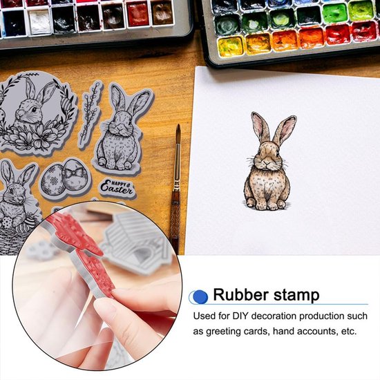 20-kleuren Vingerafdruk-inktpadset – Niet-giftig, 4x4 Cm, Voor Stempelen En Kaarten Maken