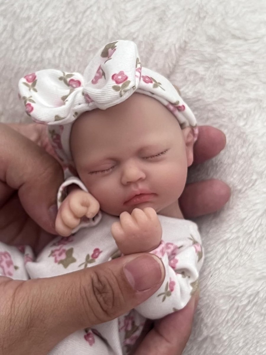Realistische Mini Reborn Pop Meisje 18 cm - Volledig Siliconen Babypop met Accessoires — cadeau in Spellen & Speelgoed - foto 3