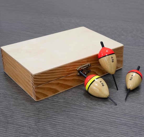 Houten Kunstaas Zwemmer voor Snoekvissen - 80 mm Roofvis Plug met Haken van Merkloos — afbeelding 4
