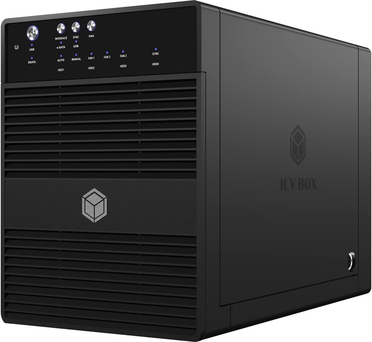 Externe Behuizing 4x 3,5 inch SATA HDD/SSD met USB 3.0 en eSATA