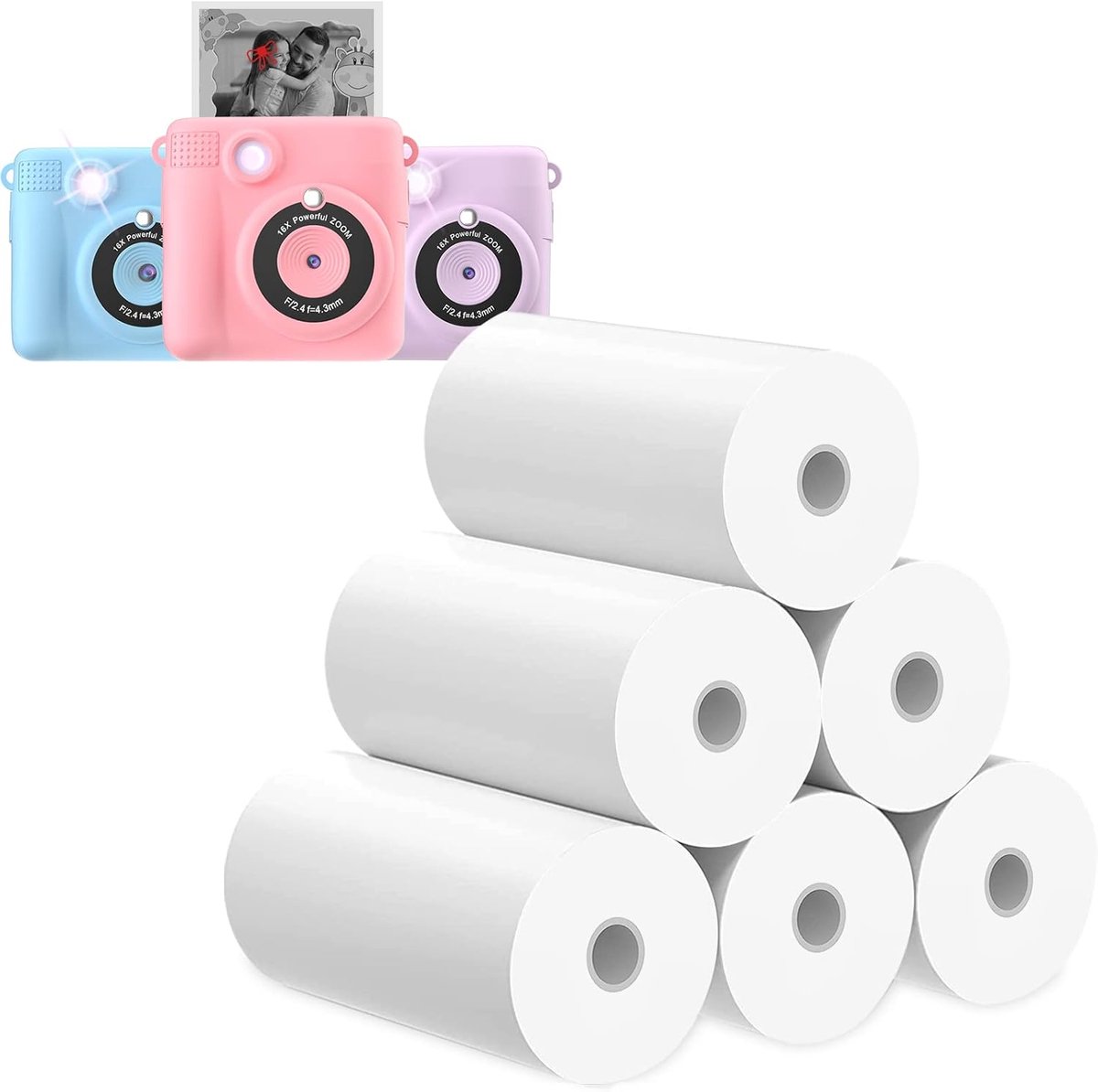 Thermisch Printpapier voor Kinderen Instant Camera - 6 Rollen