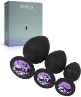 Buttplugs en Siliconen pour hommes et femmes - Set de plugs anal 3 pièces - Plug anal et anal - Lilas