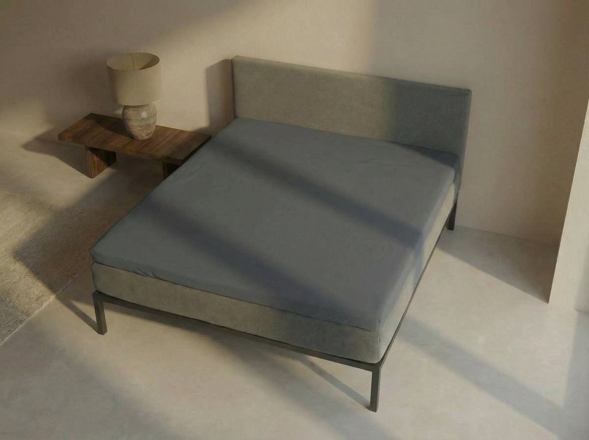 SENZATIONE 100% Katoen Jersey 180 GSM (GRAMS) Extra Hoge Hoeslaken 160x210+35 cm ZILVER GRIJS