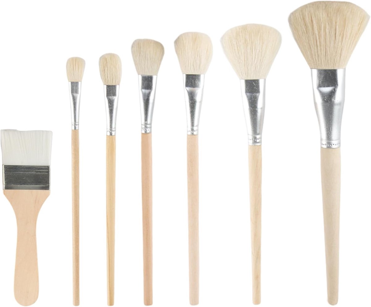 Set van 7 Acrylverfpenselen voor Acryl, Aquarel en Olieverf