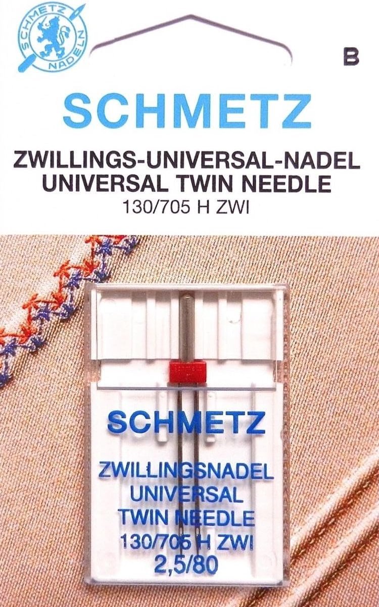 Universele Tweeling Naaimachine Naald Platte Klof 2.5/80 (130/705)