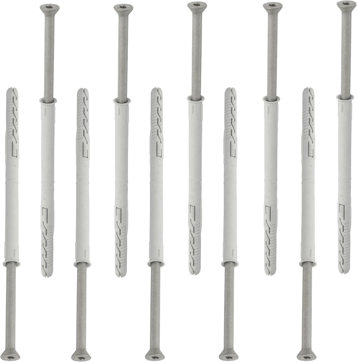 Set van 10 Bouwpluggen Ø10x160mm met Schroeven voor Baksteen en Beton - Sterke Bevestiging