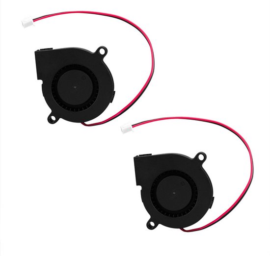 Koelventilator - Ventilator - 3D Printer Koeling - Dubbele Pack - 50x15mm - Zwart