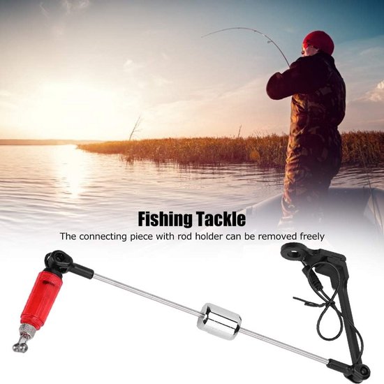 Vis beetindicator - Hengel alarm - Vissen in het donker - Visuele en geluidssignalen - 22.5 cm lengte - Rood — afbeelding 5