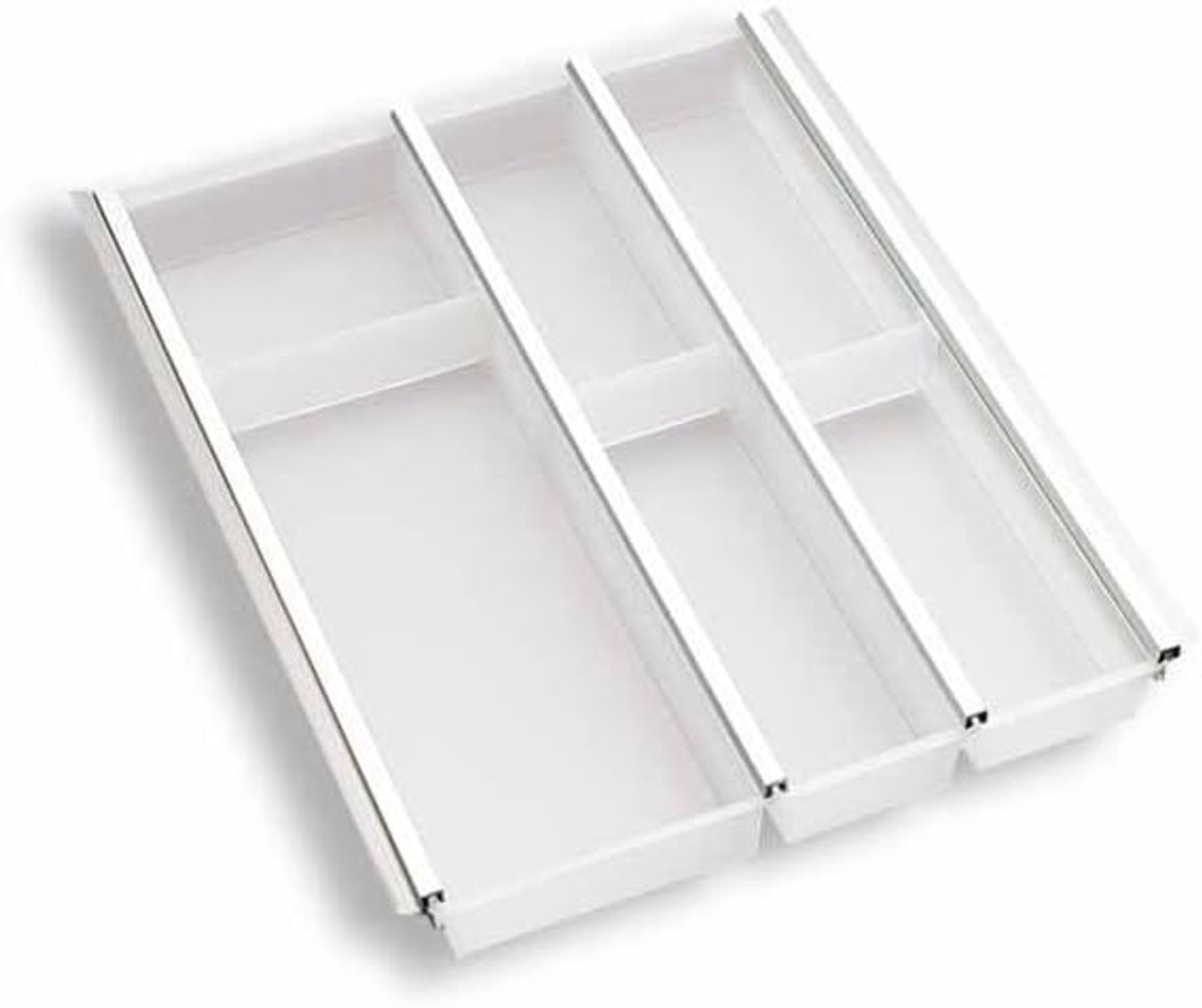 Bestekbak 45cm Lade-indeling Grafiet Doorshijnend - Flexibel Bestekcassette