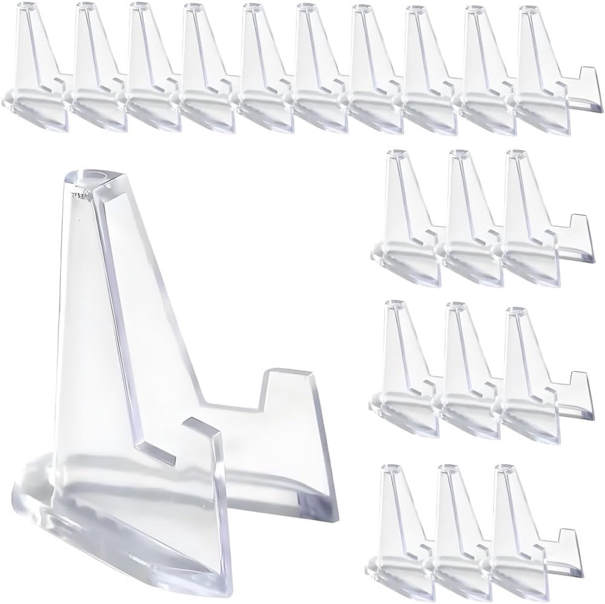 Set van 10 Transparante Acryl Standaards voor Munten, Medailles en Verzamelobjecten