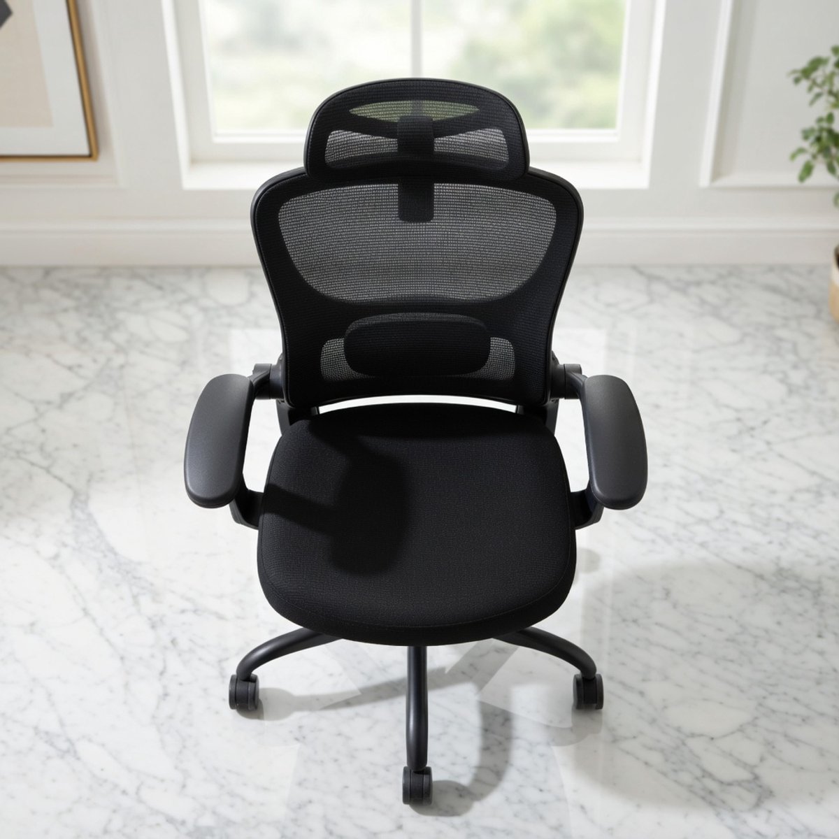 Ergonomische Comfort Bureaustoel Casa Serena – Verstelbare Stoel, 3D Armleuning & Lendenstoel – Draaistoel voor Kantoor en Thuiswerk – Zwarte Computerstoel, In Hoogte Verstelbaar, Belastbaar tot 13...
