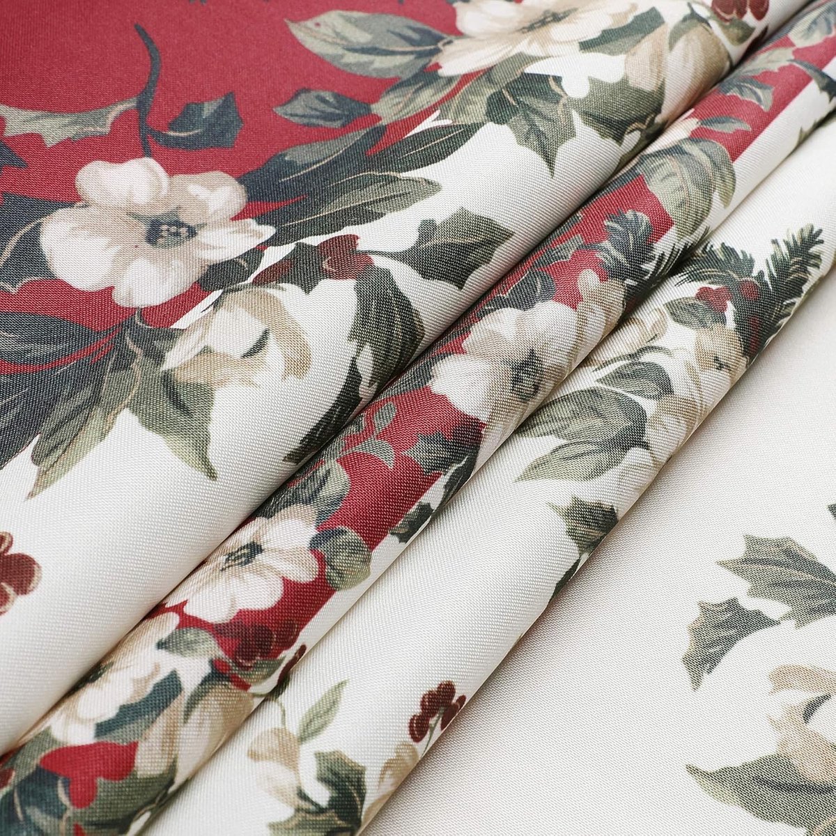 Waterbestendig Tafelkleed met Bloemdessin voor Kerst en Diner - Rechthoekig