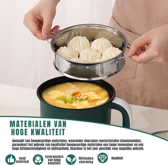 Florixa® Hotpot Electrisch - Hotpot - Groen - ‎20cm x 18cm x 14cm — afbeelding 4