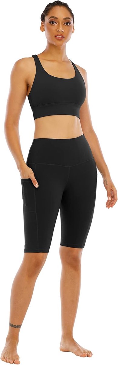 Sportshorts Dames - Atletische Broekjes - Fitness Yoga - Met Handige Zakken - Hoge Taille - 4-Pack — afbeelding 5