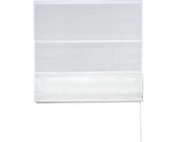 Linnenlook Vouwgordijn Wit 80x220 cm - Verduisterend of Lichtdoorlatend