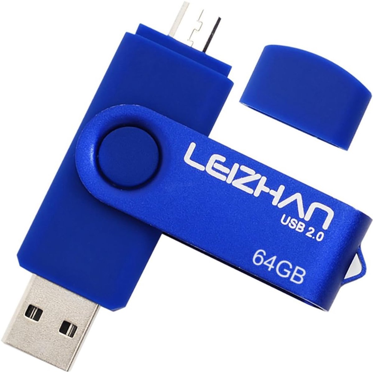 64GB OTG USB Stick 2-in-1 Flash Drive voor Telefoon en PC Micro-USB