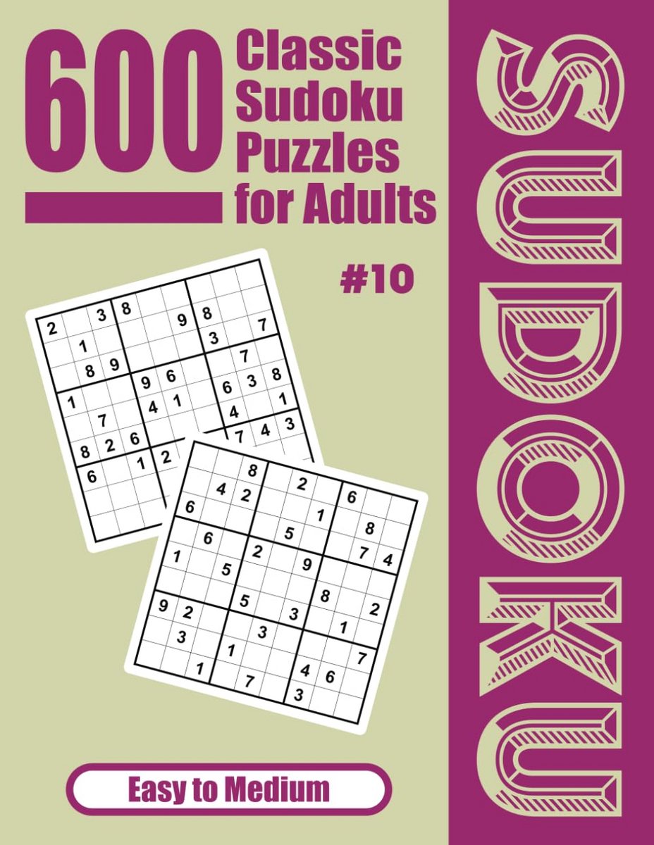 Sudoku Puzzelboek - Logische Puzzels - Mentale Training - 600 Puzzels - Groot Formaat