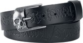 Rock Rebel by EMP Ceinture en cuir noir avec boucle ardillon classique - Unisexe - 95 cm