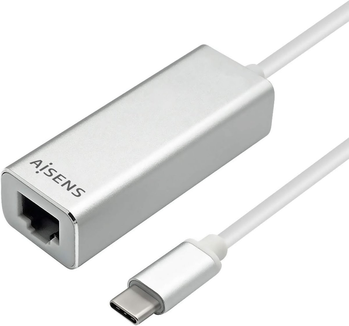 USB-C Ethernet Adapter - Netwerkkaart Converter - Snelle Internetverbinding - Gigabit Snelheid - 15 cm Kabel - Zwart