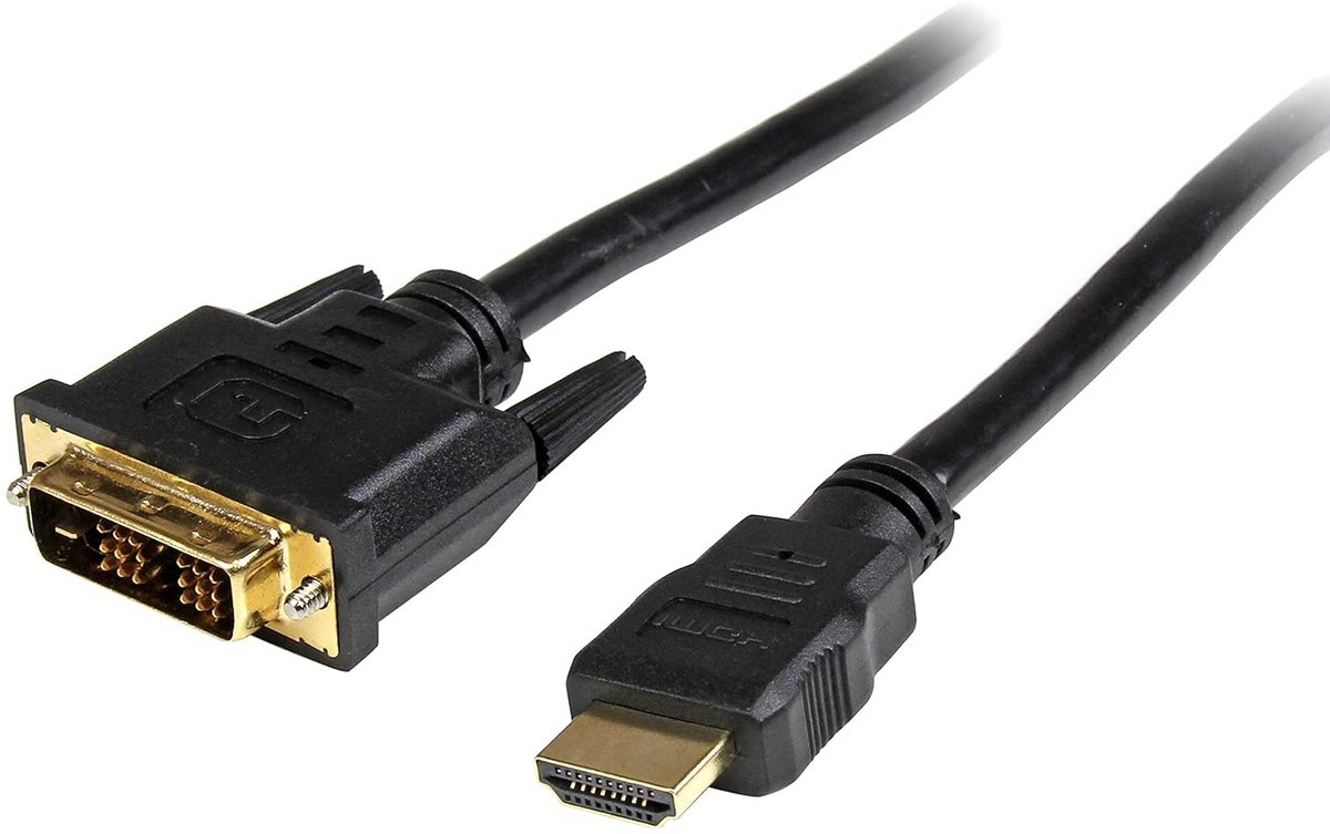 Korte HDMI naar DVI-D Kabel (0.5 meter) - Full HD Beeldscherm Adapter