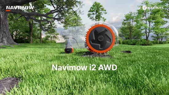 Segway Navimow i206 AWD - Robotmaaier - NRTK + Vision - Zonder Grensdraad & Zonder Antenne - Snelste & eenvoudige Installatie - 600m² - driewielaandrijving - 45% Helling - AI Obstakelvermijding -Super Stil 59dB-3 Jaar Garantie