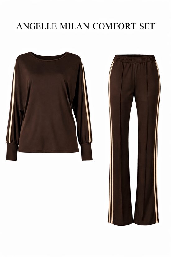 janisramone Trainingspak voor dames, sweatshirt met ronde hals, bomberjack met rits, elastisch trekkoord in de taille en wijde pijpen, effen gymset