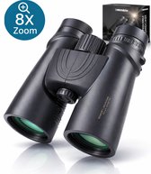 Jumelles Zoomble® PRO 8x42 avec étui de transport - Incl. E-Book Birdwatching - Objectif Bak-4 HD - Convient aux ornithologues, à Plein air et à la randonnée - Adulte - Jumelles