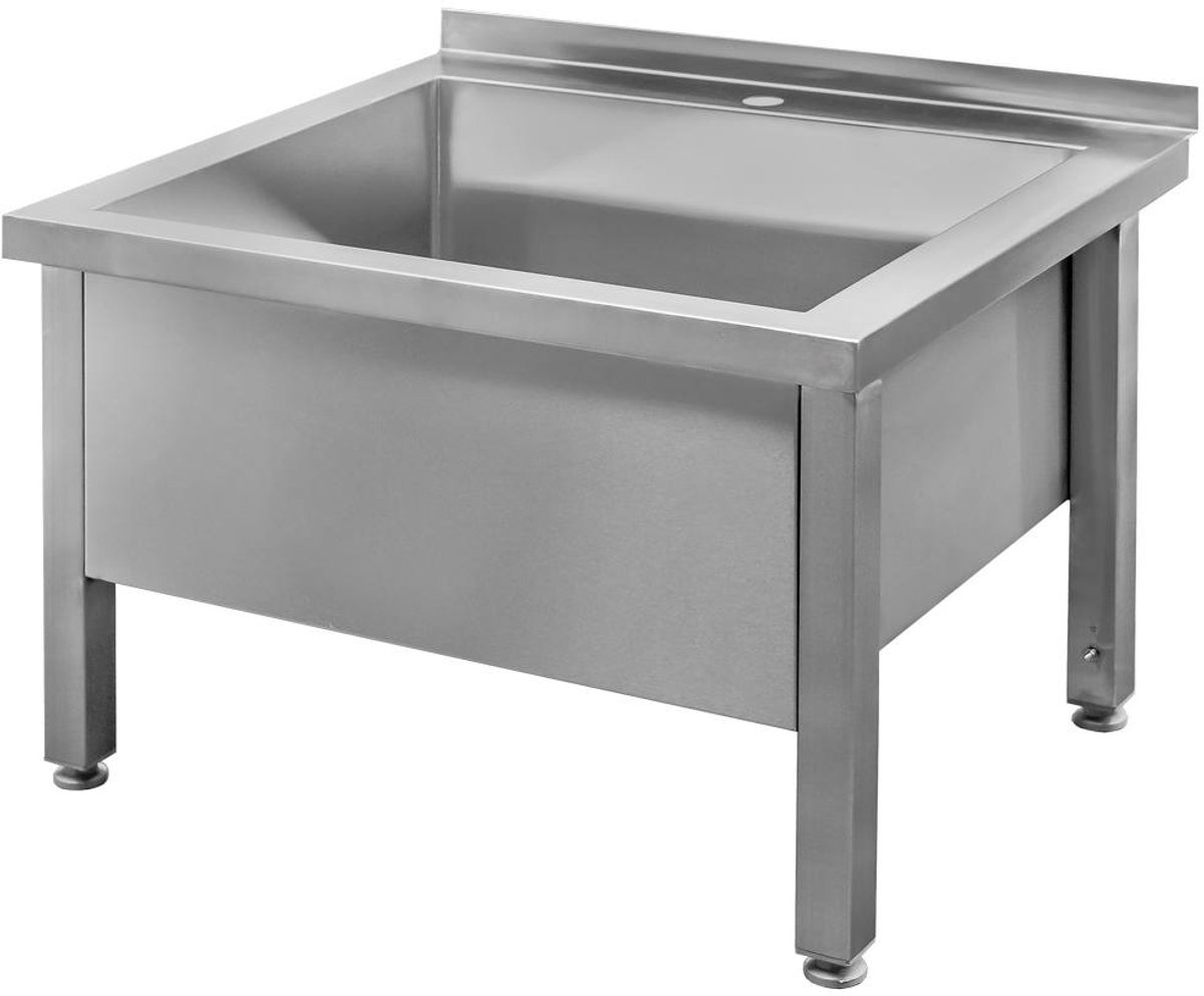 Mega-M Lage Gastronomie Spoelbak - 70x60x50 cm - RVS - Gelast - Extra Diep - Voor Grote Pannen en Facilitair Gebruik - Horeca en Industrie