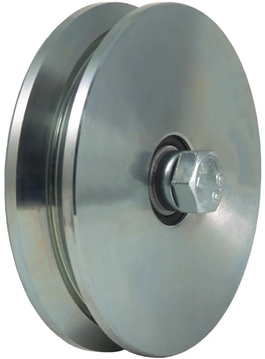 140 mm V-groefwiel met 2 kogellagers