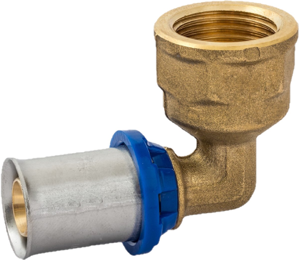 KIRCHHOFF MS knie 90Â°, blanco, 20 mm x 3/4"BI, persfitting voor meerlagen buis