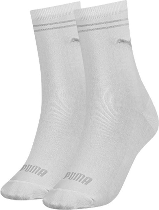Puma - Dames - 2-Pack Sokken - Wit - 39-42 Puma - Dames - 2-Pack Sokken - Wit - 39-42