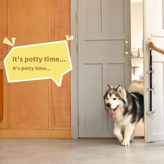 Upgraded Puppy Klokken Hond Deurbellen voor Deurknop/Potty Training/Ga Outside-Hondenklokken voor Puppies Honden Doggy Doggie Pooch Huisdier Kat voor Hondenliefhebbers Premium Kwaliteit-3 Snaps voor Lengteaanpassing — afbeelding 3