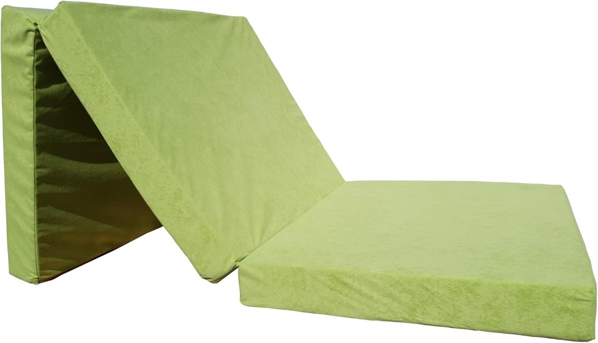 Noodmatras Opvouwbaar 195 x 65 x 8 cm – Logeermatras & Zitmatras voor Gasten – Schuimmatras met Meubelstof – Compact, Lichtgewicht & Comfortabel – Pauwhome