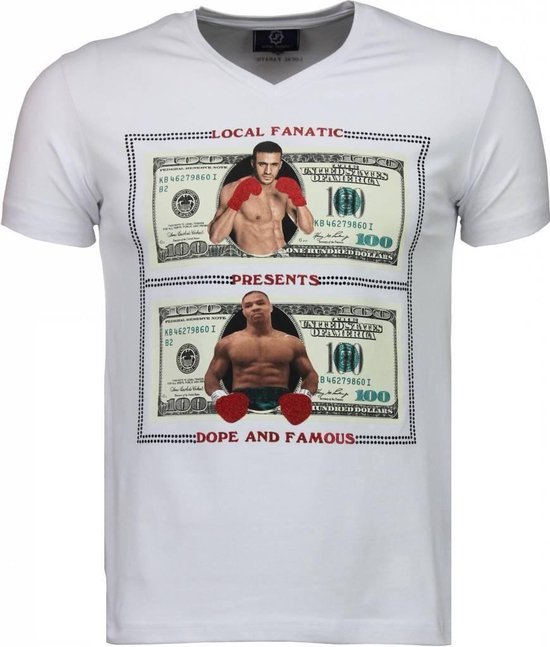 Golden Boy vs Iron Mike - T-shirt - Wit