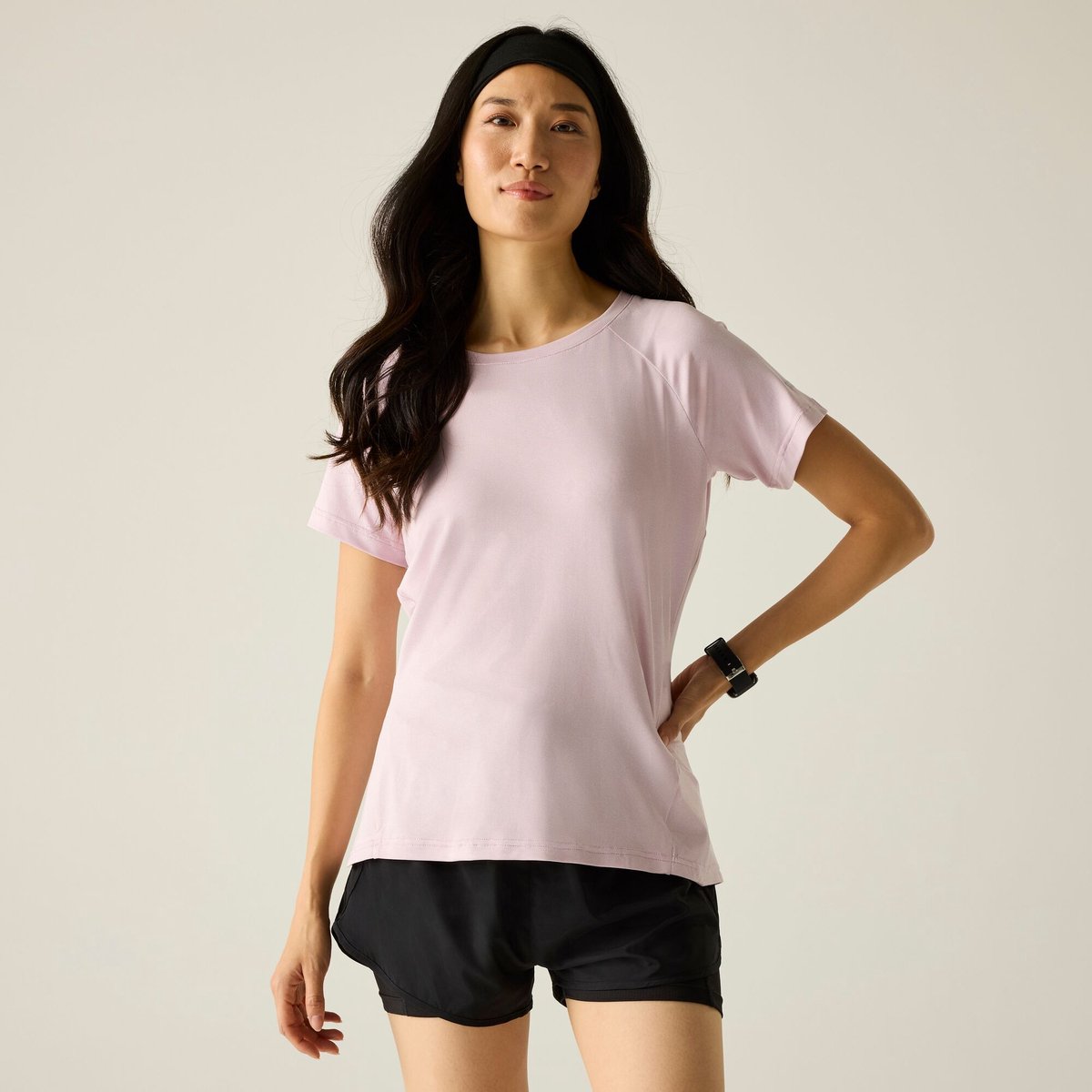 Dames Limonite T-shirt met korte mouwen en gemêleerde print Paars