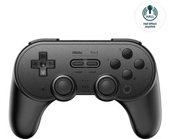 8Bitdo Pro 2 Bluetooth Zwart Bluetooth/USB Gamepad Analoog/digitaal Android, Nintendo Switch, Nintendo Switch 2, PC