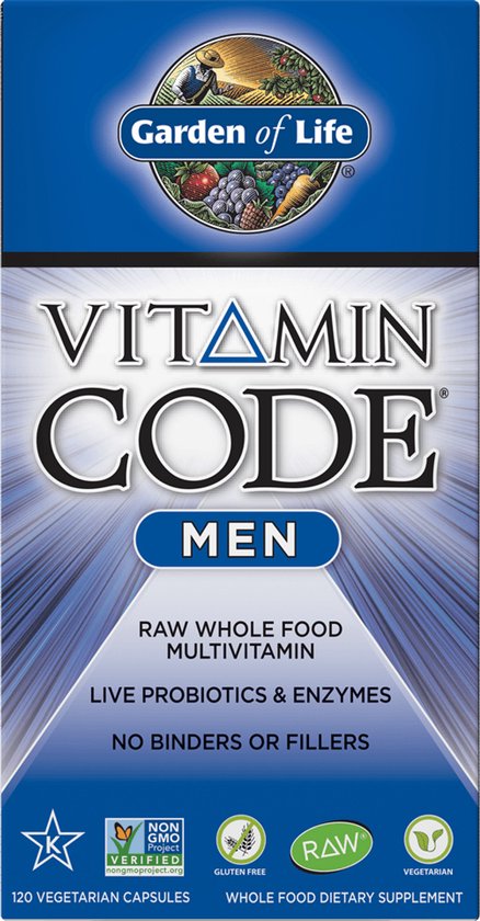 Garden of Life Vitamin Code Men - Multivitamine RAW voor mannen - Vegan ...