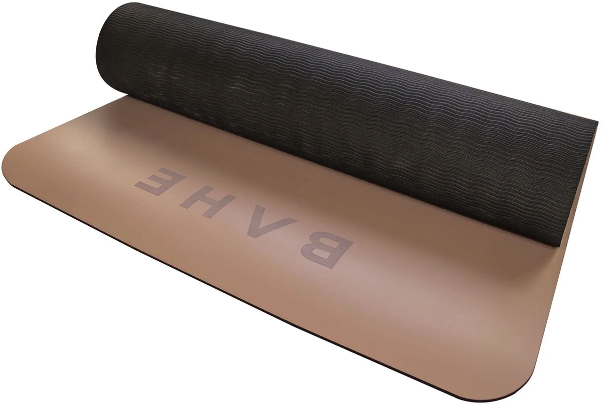 BAHE - Yogamat - Stance Mat met Luxe Finish - 173 x 61 x 0.5 cm - Premium Performance - Quicksand - Yoga