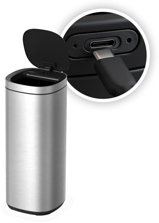 FlinQ Velo Sensor Prullenbak (50 liter)